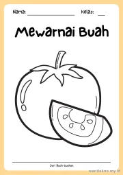 Lembar 13: Mewarnai Buah