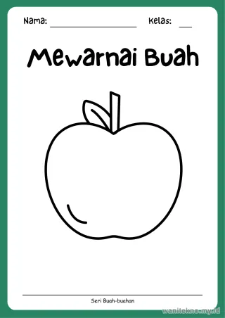 Lembar 14: Mewarnai Buah