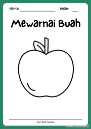 Lembar 14: Mewarnai Buah
