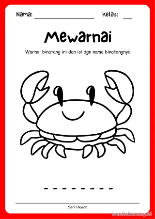 Pratinjau paket 12 Lembar Mewarnai Hewan — PAUD Gratis PDF