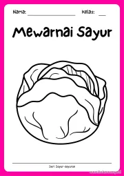 Lembar 5: Mewarnai Sayur