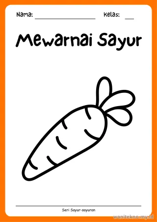 Lembar 6: Mewarnai Sayur