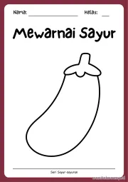 Lembar 7: Mewarnai Sayur