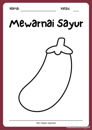 Lembar 7: Mewarnai Sayur
