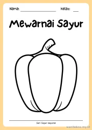 Lembar 8: Mewarnai Sayur