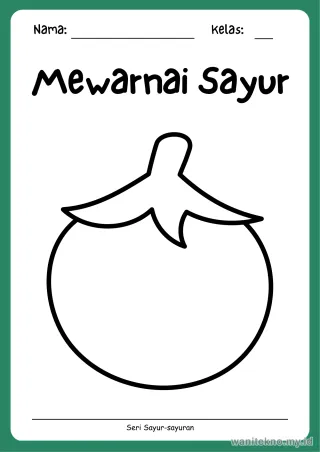 Lembar 9: Mewarnai Sayur