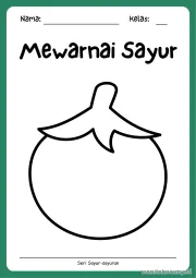 Lembar 9: Mewarnai Sayur