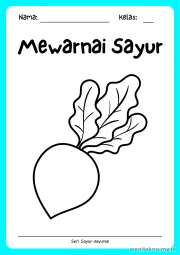 Lembar 10: Mewarnai Sayur
