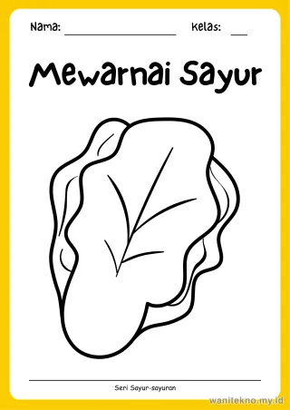 Lembar 11: Mewarnai Sayur