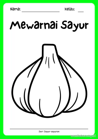 Lembar 12: Mewarnai Sayur