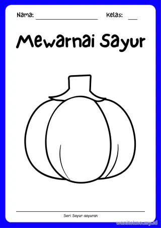 Lembar 13: Mewarnai Sayur