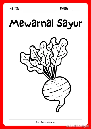 Lembar 14: Mewarnai Sayur
