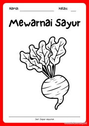 Lembar 14: Mewarnai Sayur
