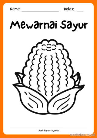 Lembar 16: Mewarnai Sayur