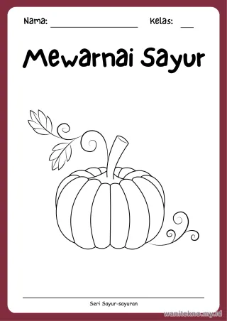 Lembar 17: Mewarnai Sayur