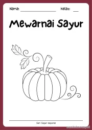 Lembar 17: Mewarnai Sayur
