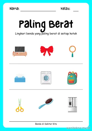 Pratinjau paket 14 Lembar Pasangkan Benda Di Sekitar Kita — TK Gratis PDF