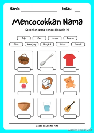 Lembar 2: Mencocokkan Nama