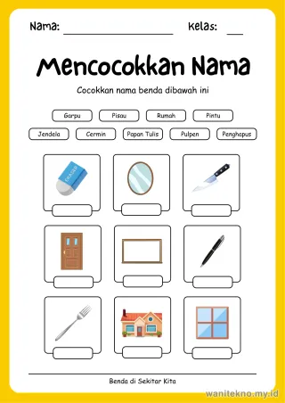Lembar 3: Mencocokkan Nama