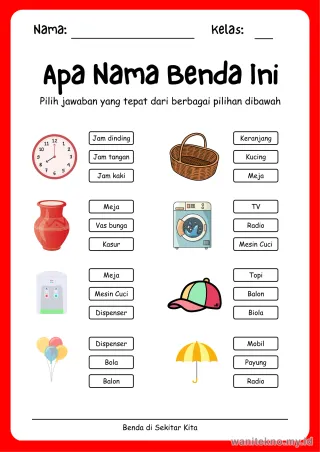 Lembar 6: Apa Nama Benda Ini
