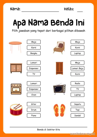 Lembar 8: Apa Nama Benda Ini