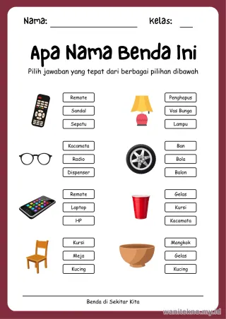 Lembar 9: Apa Nama Benda Ini