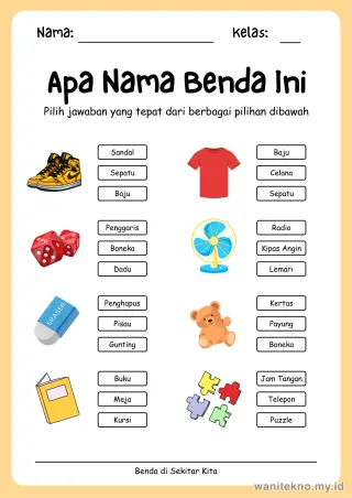 Lembar 10: Apa Nama Benda Ini