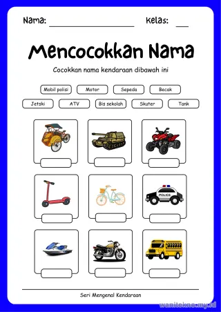 Lembar 7: Mencocokkan Nama