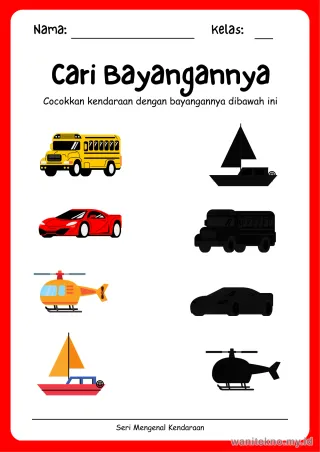 Lembar 8: Cari Bayangannya