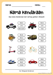 Lembar 12: Nama Kendaraan