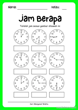 Lembar 3: Jam Berapa