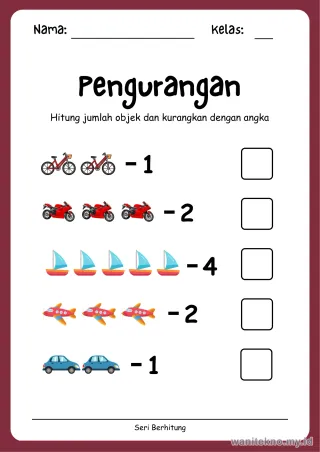 Lembar 9: Pengurangan