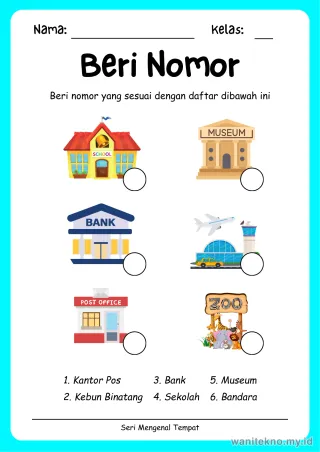 Pratinjau paket 15 Lembar Perbandingan Mengenal Tempat — TK Gratis PDF