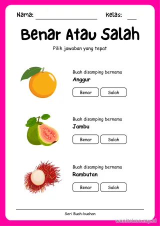 Lembar 3: Benar Atau Salah