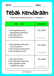 Lembar 1: Tebak Kendaraan