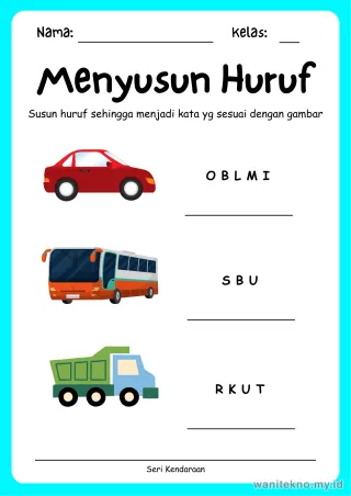 Lembar 11: Menyusun Huruf