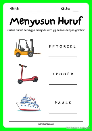 Lembar 13: Menyusun Huruf