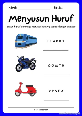 Lembar 14: Menyusun Huruf