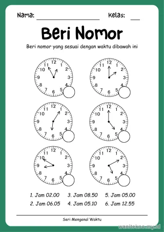 Lembar 10: Beri Nomor