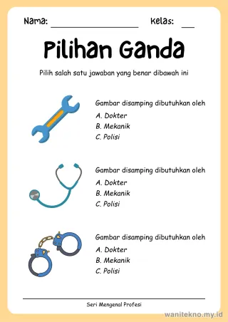 Lembar 9: Pilihan Ganda