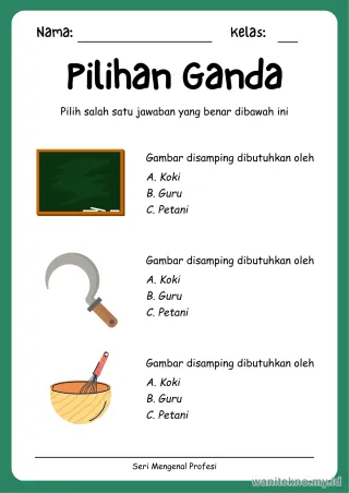Lembar 10: Pilihan Ganda