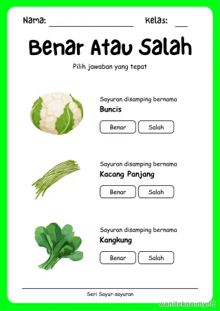 Lembar 3: Benar Atau Salah