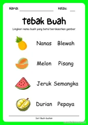 Lembar 3: Tebak Buah