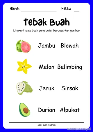 Lembar 4: Tebak Buah