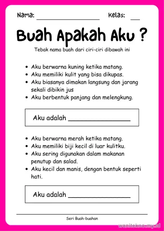 Lembar 6: Buah Apakah Aku ?
