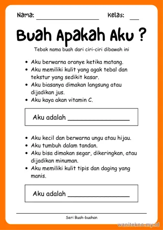 Lembar 7: Buah Apakah Aku ?