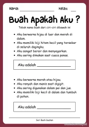 Lembar 8: Buah Apakah Aku ?