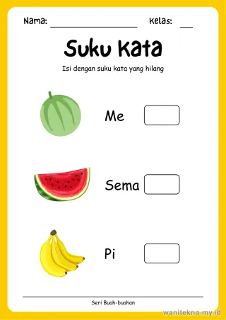 Lembar 12: Suku Kata
