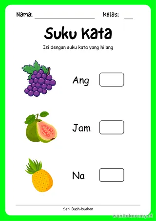 Lembar 13: Suku Kata