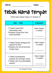 Lembar 7: Tebak Nama Tempat